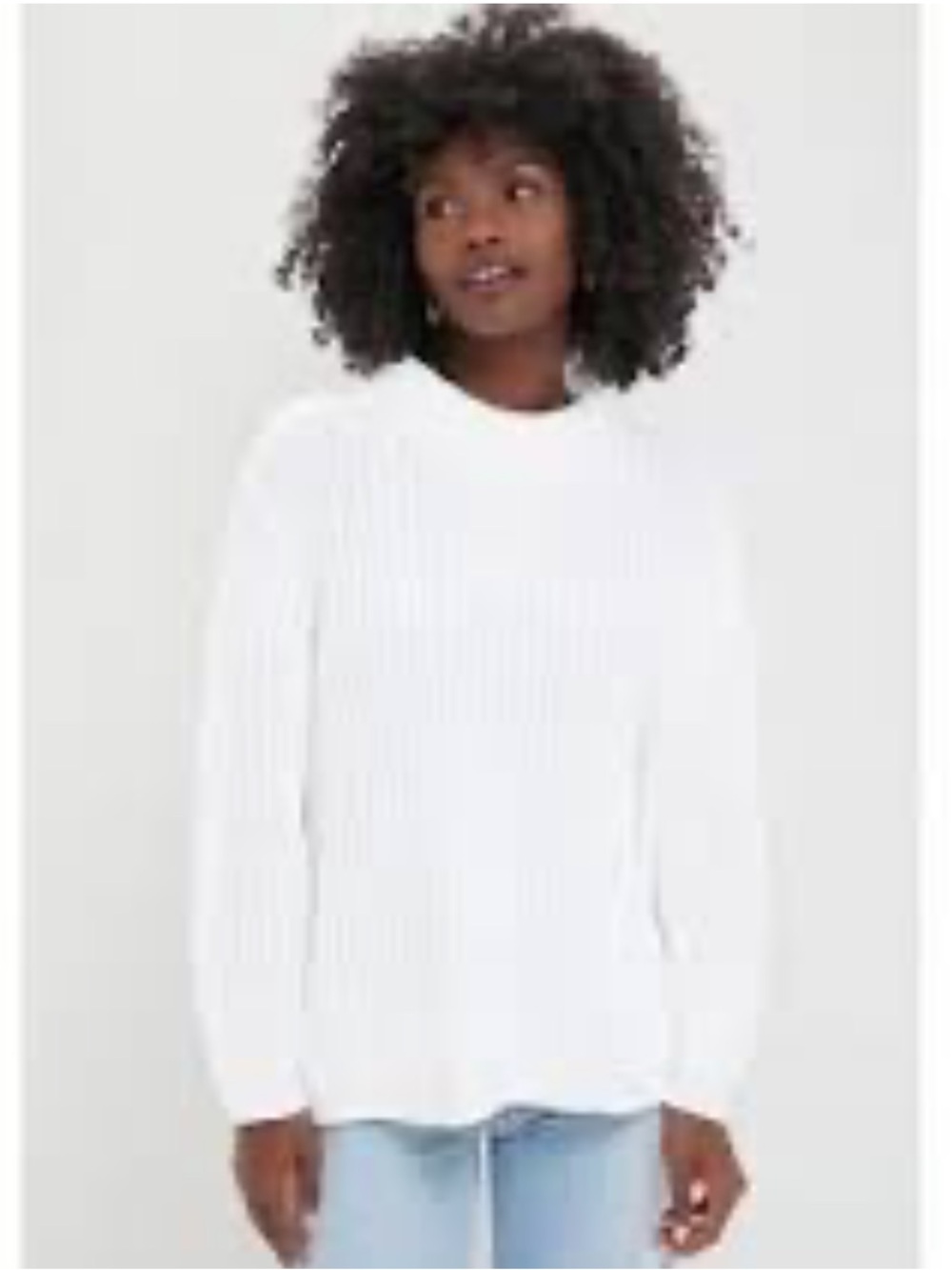 Pomander Place white oversized Chunky mock neck Sweater